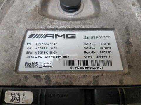 Foto 3ª: Centralita Motor ECU Mercedes Clase C 160 C 63 AMG 205.386) COUPE 476CV 350KW [177980] (2016)