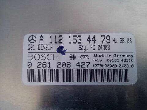 Foto 2ª: Centralita Motor ECU Mercedes Clase E 180 E 320 4-MATIC 211.082) BERLINA 224CV 165KW [M112954] (2004)