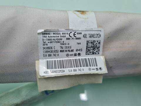 Foto 2ª: Airbag Cortina Delantero Derecho Volkswagen Golf COMFORTLINE BLUEMOTION 150CV 110KW [CZDA] (2016)
