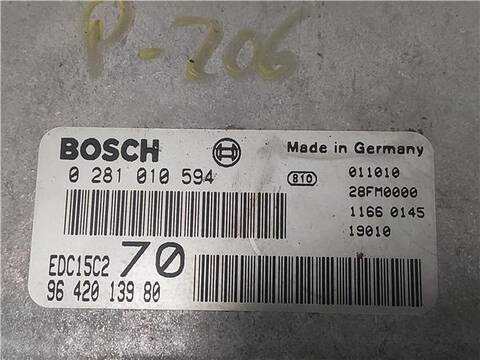 Foto 3ª: Centralita Motor ECU Peugeot 206 2.0 HDI 90 90CV 66KW [RHY (DW10TD)] (2001)