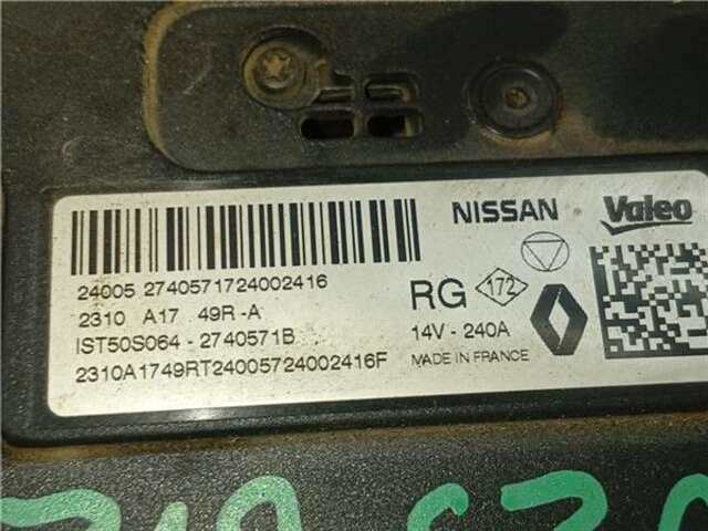 Foto 2ª: Alternador Nissan Qashqai HÍBRIDO-SUAVE ACENTA [HÍBRIDO-SUAVE 116 KW ( 1.3 LTR. - 116 KW DIG-T MHEV)]