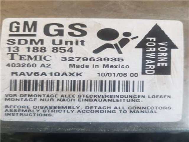 Foto 3ª: Centralita Airbag Opel Astra 1.3 CDTI [Z 13 DTH]