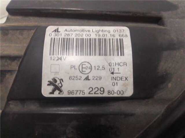 Foto 3ª: Faro Derecho Peugeot 308 1.6 ACCESS [1.6 LTR. - 73 KW BLUE-HDI FAP] [BH02]