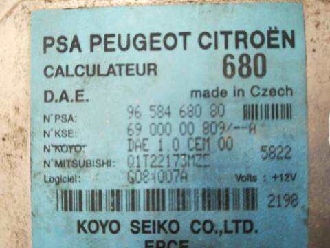 Foto 2ª: Centralita Inmovilizador Citroen C2 AUDACE 68CV 50KW [8HZ] (2005)