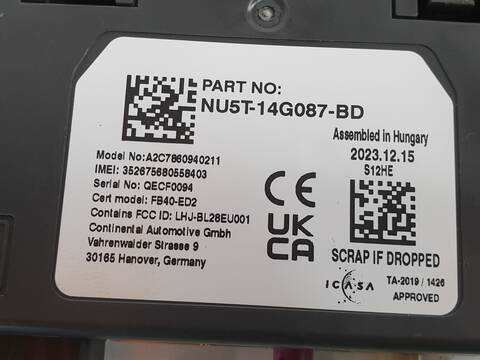 Foto 3ª: Centralita Motor ECU Ford Transit 350 L2 HD) CABINA SIMPLE TREND